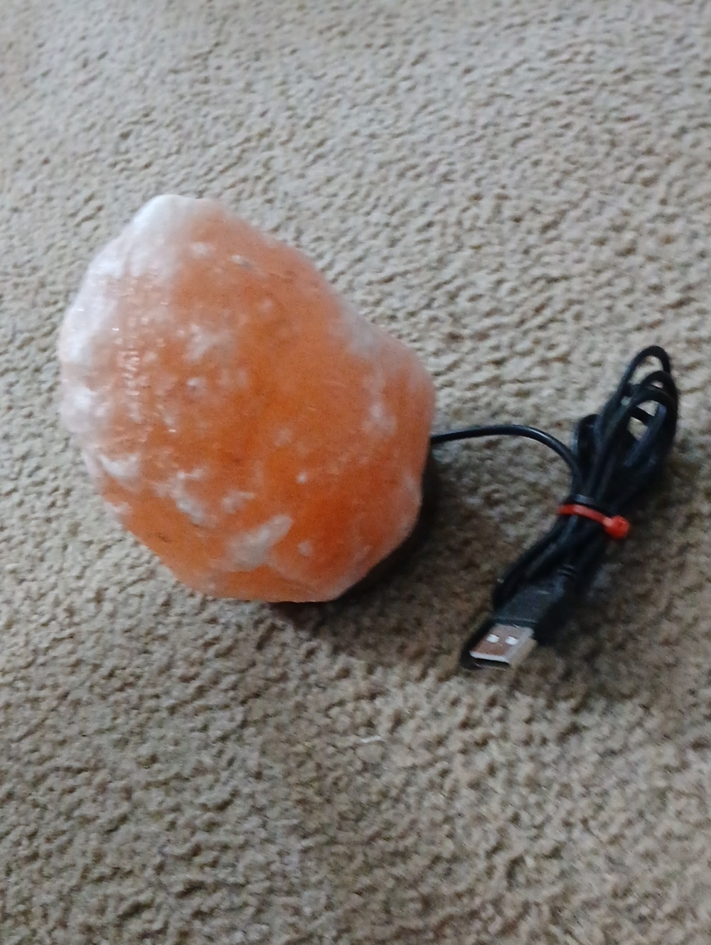 USB Himalayan Salt Night Lamp - Orange